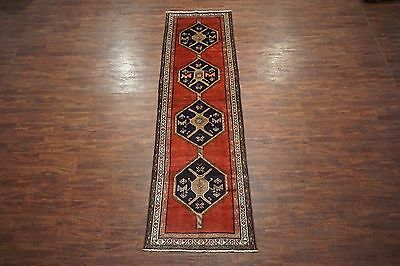 Persian 4X13 Antique Sarab Gallery Runner Hand-Knotted Wool w/ Abrash Area Rug