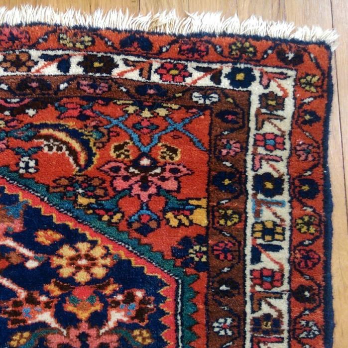 Blue Oriental Rug 3' 7 x 4' 9