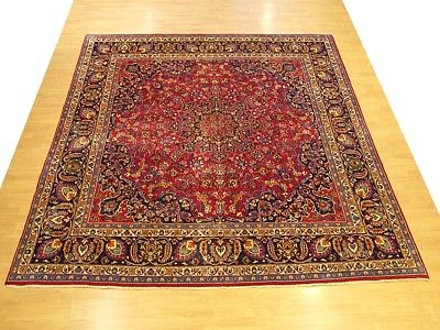 9.6 x 10 High Quality Handmade Antique 1930s Persian/Oriental Wool Square Rug