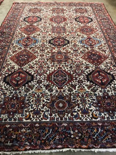 Antique Handmade  Persian Heriz Rug 8x11.6