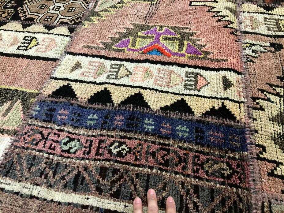 7x10 MODERN PERSIAN RUG VINTAGE HAND KNOTTED WOOL antique rugs tribal patchwork