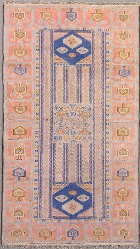 4X7 Antique Cotton Agra Area Rug 1920's Indian Hand-Knotted Carpet (4 x 6.9)