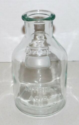 Apothecary/Pharmacy 1000 ML embossed Nitric Acid Vintage Bottle