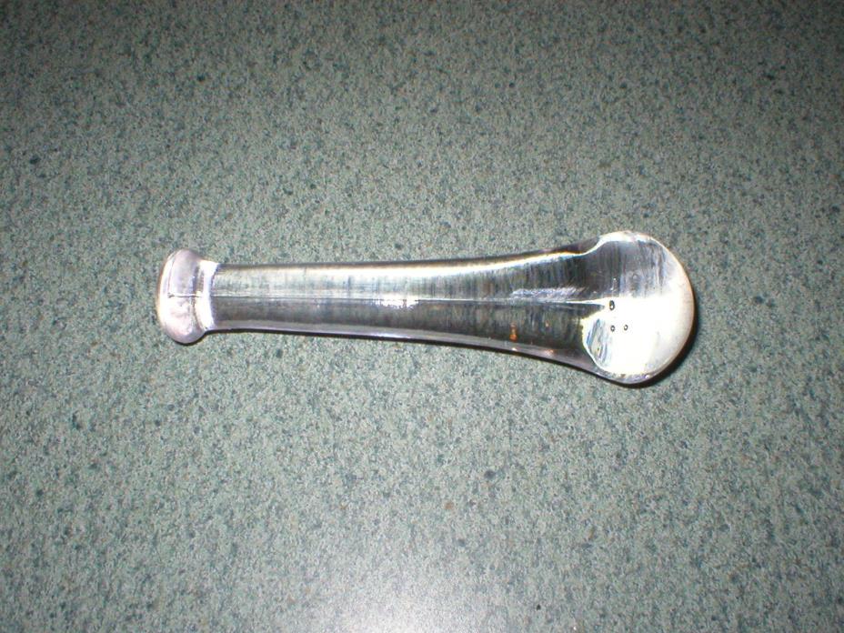 Vintage Clear Glass Pestle Apothecary 5 1/4