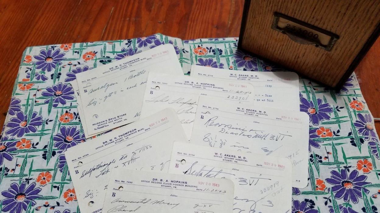Vintage Medical Prescriptions for crafts or collectors