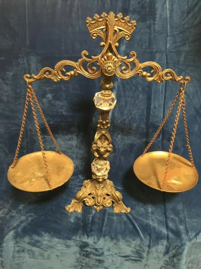 Vintage Brass Apothecary Balance Scales of Justice!!