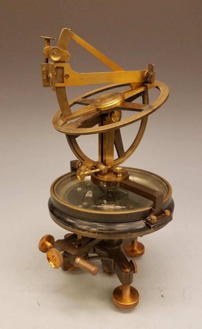 ~ Unusual 19th c American Surveying Instrument, Solar Compass, Good Condition ~