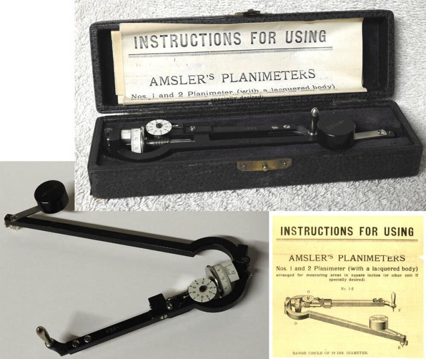 Vintage Amsler’s Planimeter by Palo Co. in Germany