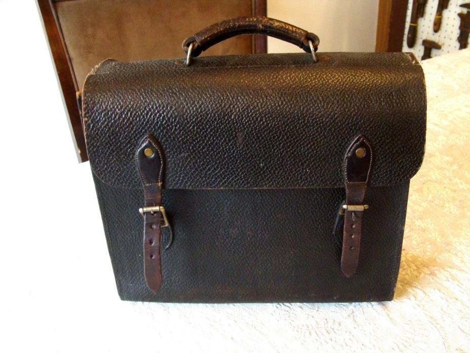 Antique Vintage Leather Salesman Doctor's Bag Satchel briefcase