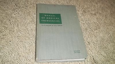 Manual Of Medical Emergencies 1953 Second Edition -- Antique Medical Book