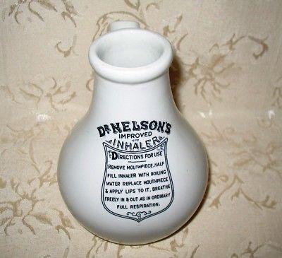 1800's Antique Dr. Nelson's IMPROVED Medical Inhaler for FULL Respiration