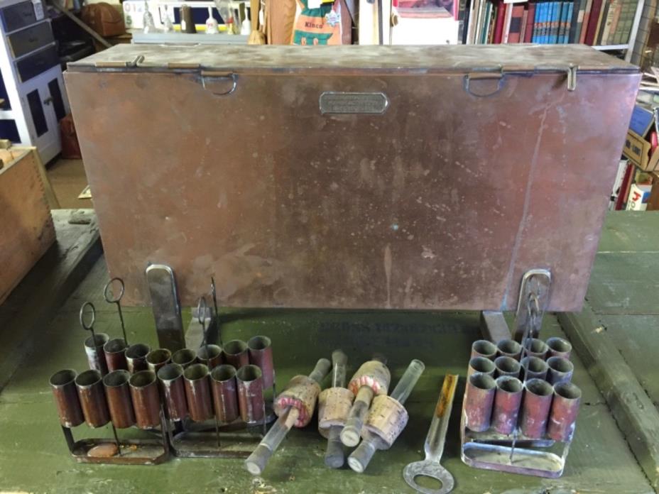 ANTIQUE MEDICAL STERILIZER COPPER & BRASS PETER GRAY & SONS BOSTON, MA contents