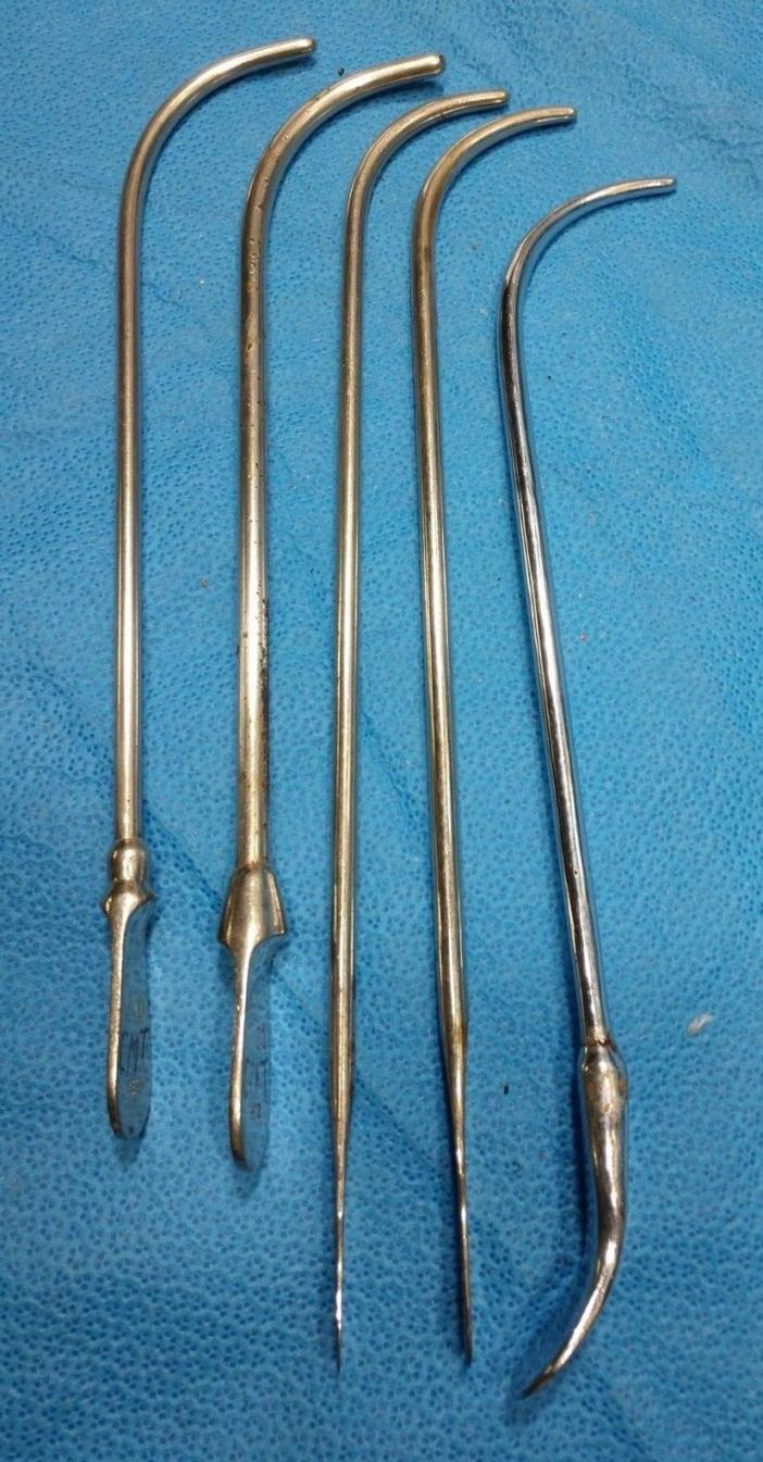 Vintage Urethral Sounds Dilators Medical Urology Surgical Instruments Betz