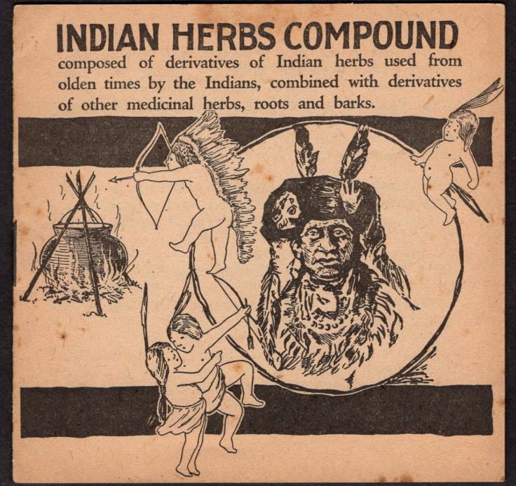 Indian Medicine Man Cannabis Indica Great American Herbs Compound 1908 booklet