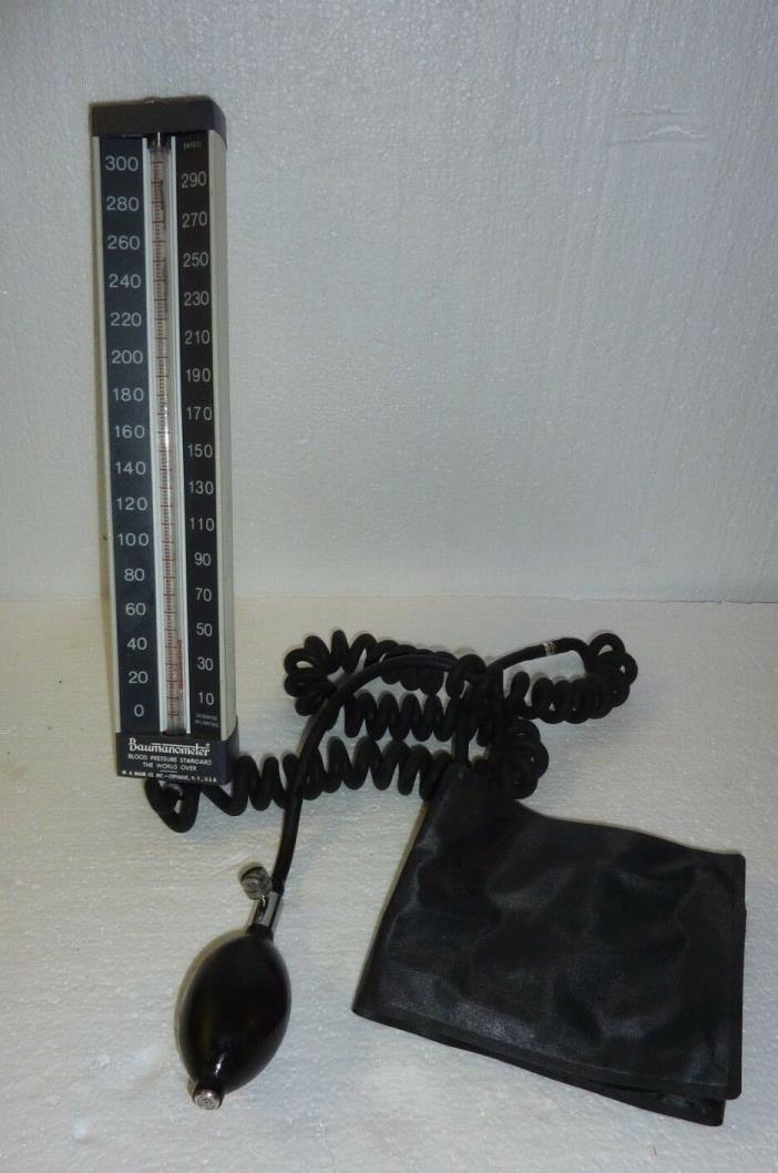 Vintage Blood Pressure Monitor Baumanometer with Cuff
