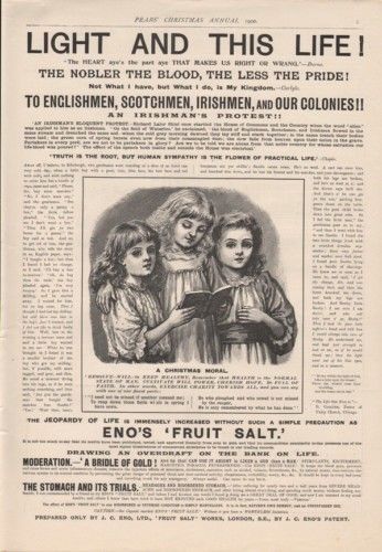 1900 ENO'S FRUIT SALT MEDICINE CHRISTMAS HOLIDAY HYGIENE HEALTH QUACK AD11675