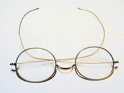 19th Century Gold Filled Wire Rim Eye Glasses Spectacles Steampunk