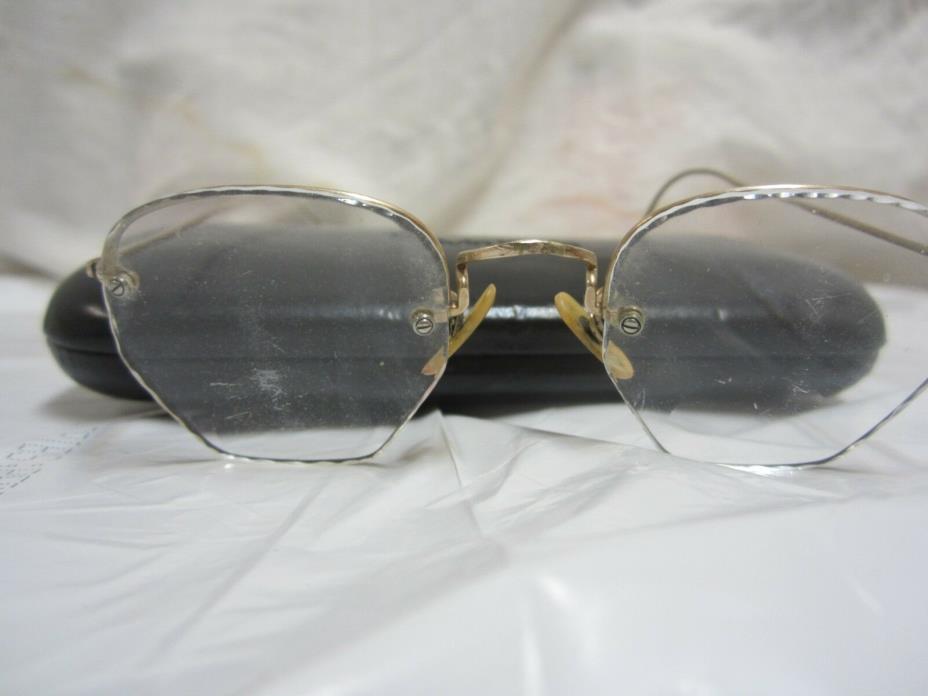 Antique bifocal style reading glasses, no markings, Ladies style?