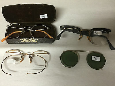 Mixed Lot of 4 Eyeglasses Spectacles Sunglasses & Case