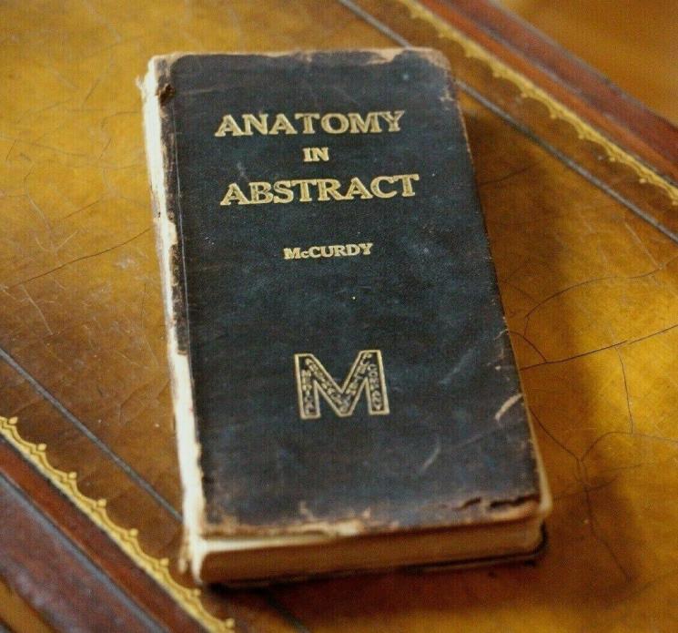 Rare Antique 'Anatomy In Abstract By Mccurdy Leather Bound Pocket Size Book
