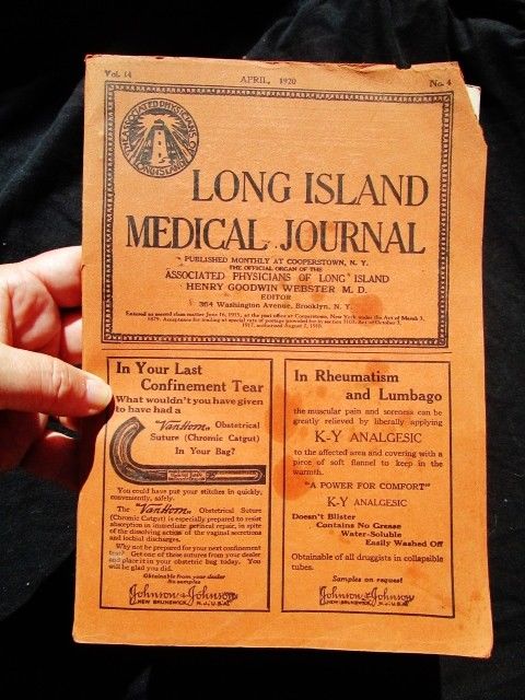 1920 LONG ISLAND MEDICAL JOURNAL Vintage Vol 14 No 4 Physicians Doctors New York