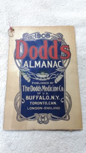 Vintage 1908 Dodd's Almanac Buffalo NY Toronto CA and London England