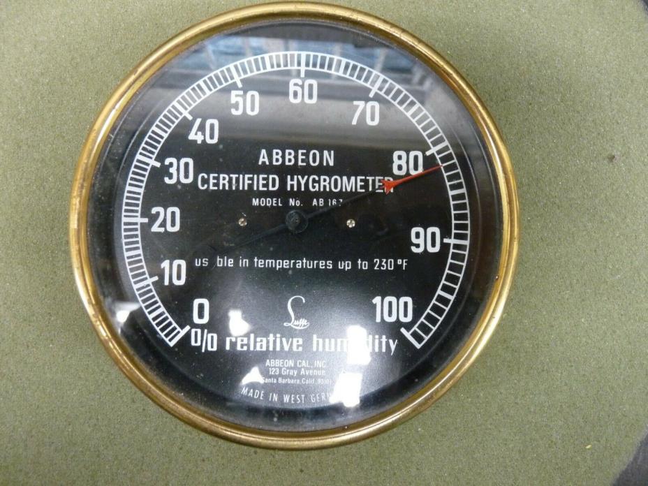 Abbeon Certified Hygrometer Relative Humidity West Germany