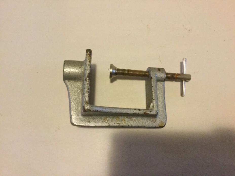 Vintage Table Top Clamp fits up to 2-1/2” table.Holds 3/8 Threaded Rod