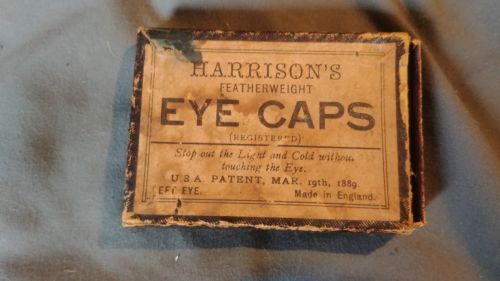 Vintage 1889 Harrison Featherweight eye caps box sewing