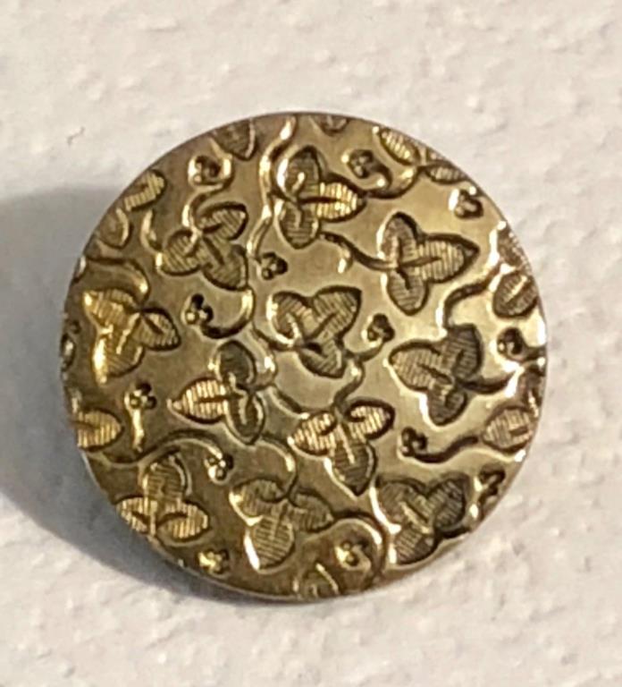 Antique Brass Button All Over Ivy Print - Paris Back