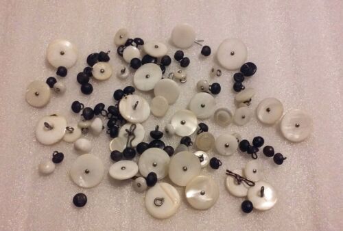 Vintage Lot of Antique Shoe Boot Buttons/Bear Doll Eyes,MOP,ETC...Approx.100 Pc