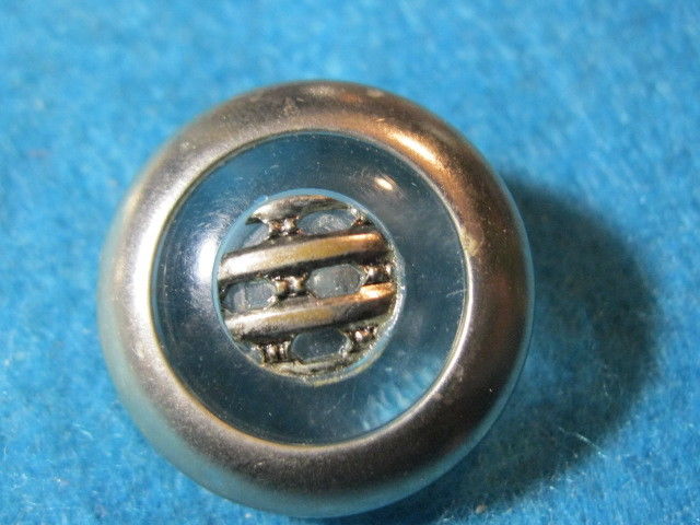 Vintage Button: Lucite with White Metal