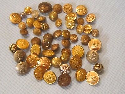 Lot of 51 Vintage Military Buttons.