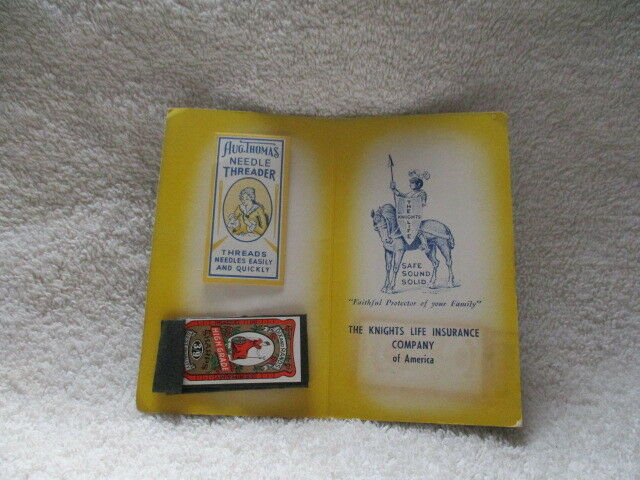 ANTIQUE/VINTAGE THE KNIGHTS LIFE INSURANCE COMPANY NEEDLE THREADER PACKAGE
