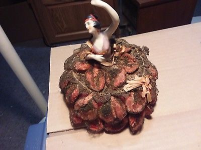 ANTIQUE PIN CUSHION ART DECO HALF DOLL