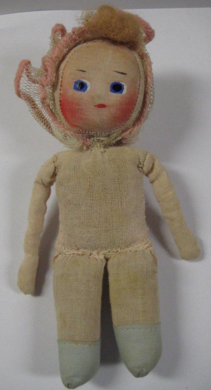 Antique Rag Doll Full Body PIN CUSHION Vintage VERY OLD Sewing 7