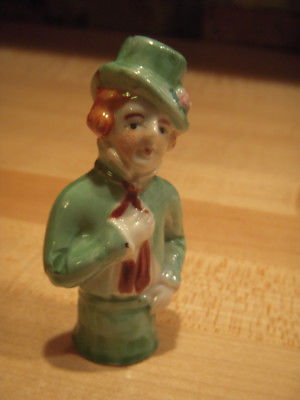 Vintage 3-inch  Pincushion Half Doll : Top Hat and Ascot Tie