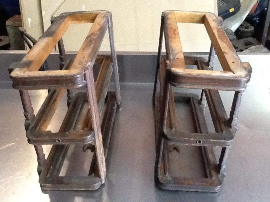 2 Antique Matched Singer Treadle Sewing Machine Drawer Frame