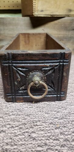 Vintage Sewing Machine Drawer-Carved Front