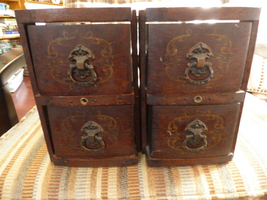 4 VINTAGE TREADLE SEWING MACHINE DRAWER WITH FRAMES 1900s