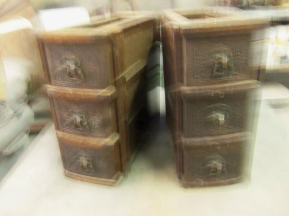 antique treadle sewing machine triple drawers with frames and key