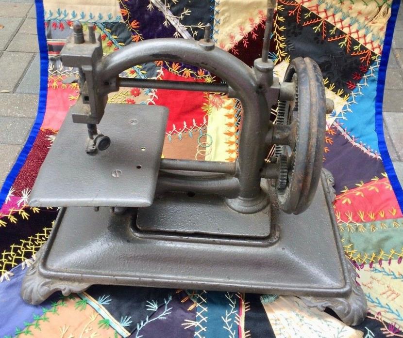 Guhl & Harbeck German Miniature Toy Sewing Machine Ca. 1870-1920 TSM Antique