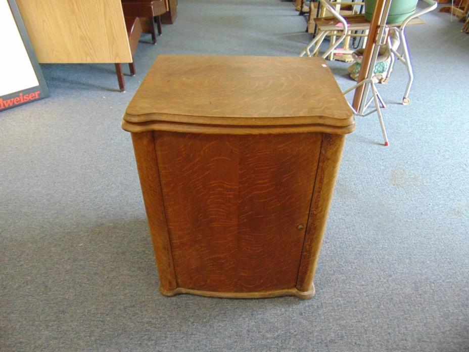 Antique 1900s White Rotary Treadle Sewing Machine 2657792 Tiger Oak Cabinet