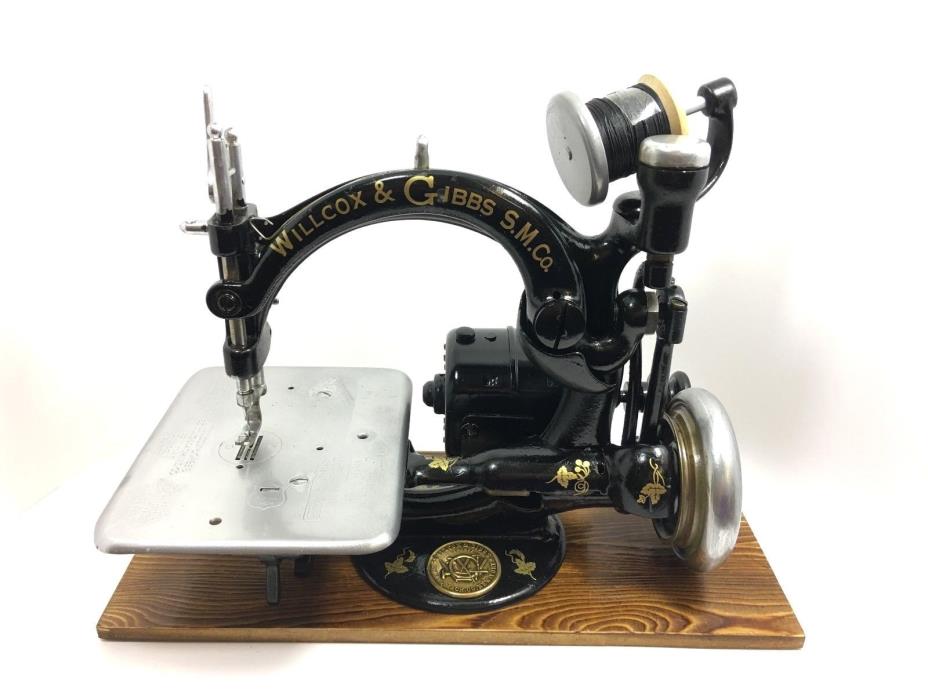Antique Willcox & Gibbs Motorized Chain Stitch Sewing Machine Late 1800s 1809MSN