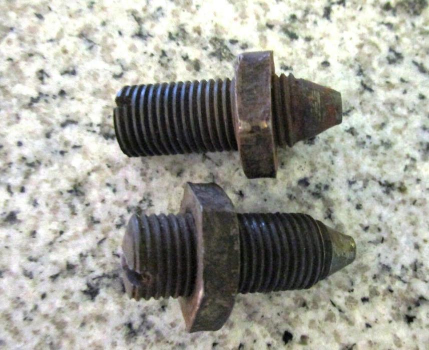 Lot of 2 Singer Treadle Sewing Machine Tapered Mounting Bolt & Nut