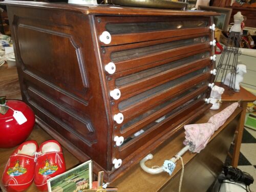 Super Rare O B Douglas Springfield  Mass 6 drawer spool cabinet 1870's