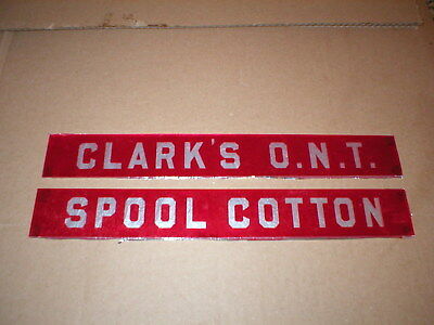 Clarks 2 Drawer Spool Cabinet NEW Glass Name Plates, like originals, 14