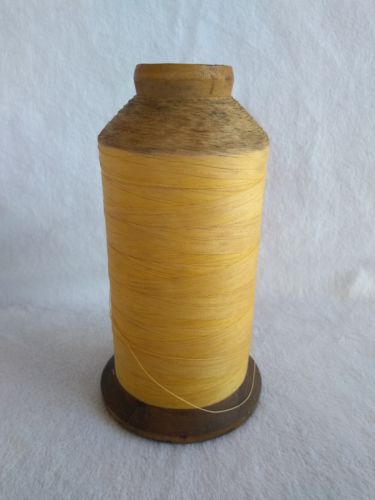 Antique Industrial Wooden Textile Thread Spool With Thread