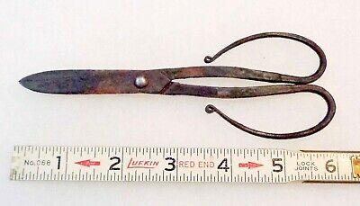 antique hand forged BLACKSMITH MADE scissors shears CUTTERS handmade metalwork