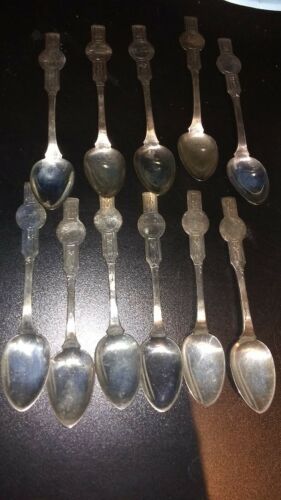 Set of 11 Pure Coin Silver Spoons